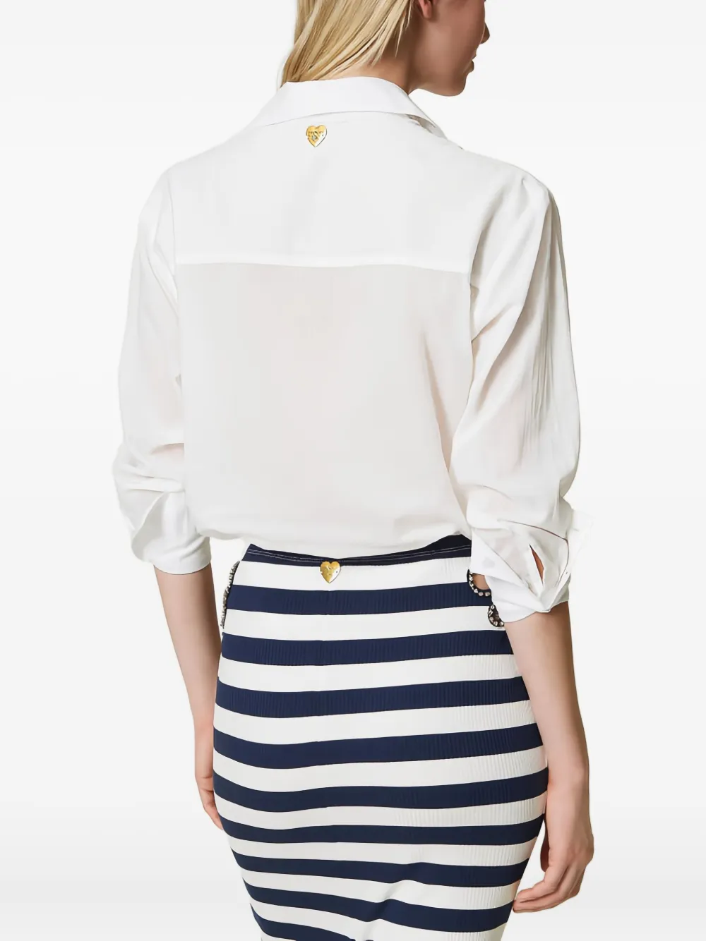 TWINSET Shirt met borstzak en lange mouwen Wit