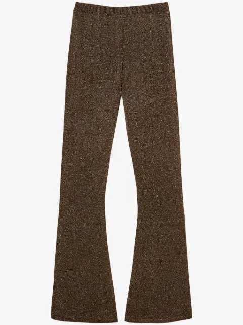 TWINSET lurex-detailing flared trousers