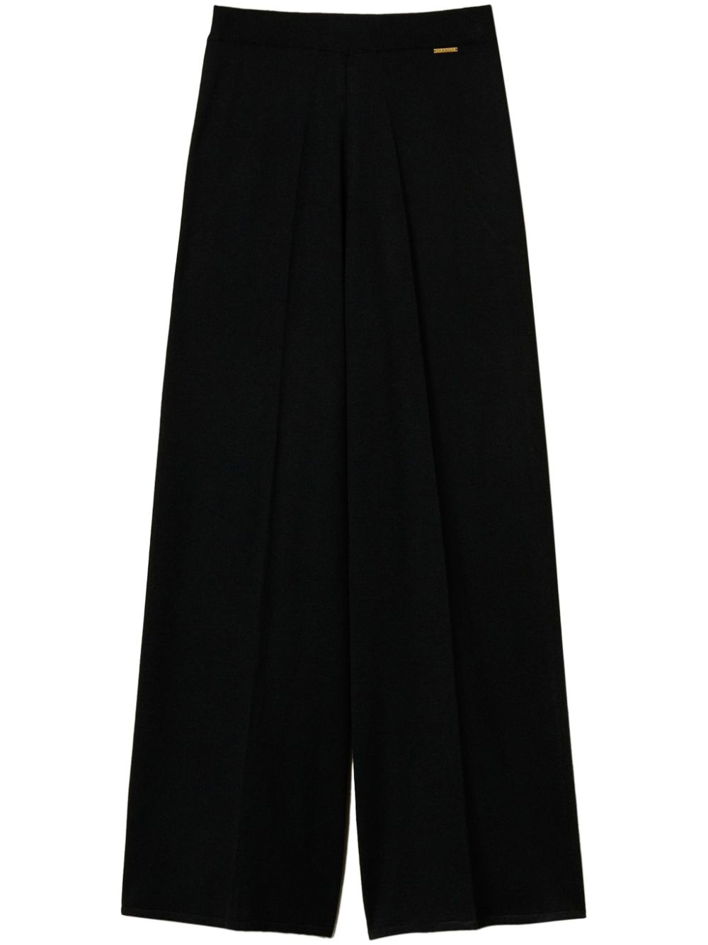 Shop Twinset Palazzo Trousers In Black