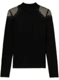 TWINSET embroidered turtleneck jumper - Black