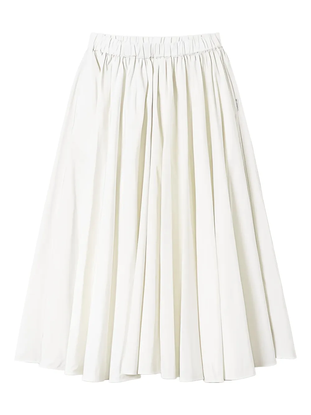 TWINSET elastic-waist taffeta midi skirt | White | Image 1