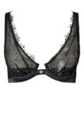 TWINSET lace-panelled bralette - Black