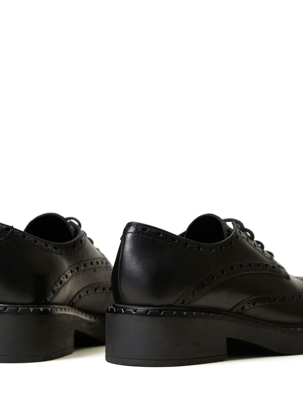 TWINSET leather lace-up shoes Black