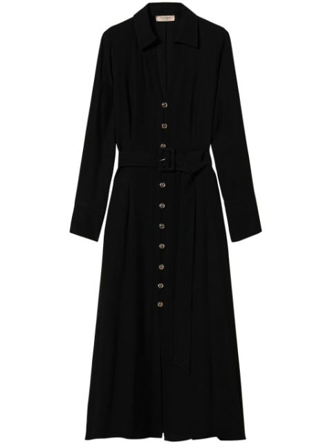 georgette midi shirt dress