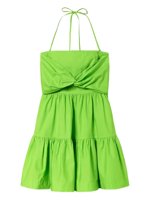 TWINSET twist-front tiered midi dress