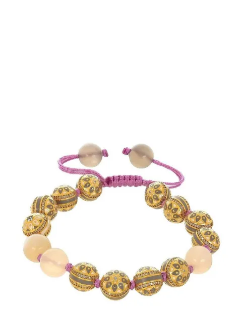 BUDDHA MAMA pulsera en oro amarillo de 20kt con diamantes y piedra de luna
