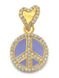 BUDDHA MAMA 20kt yellow gold Peace pendant - Purple