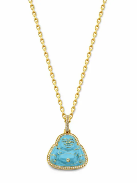 BUDDHA MAMA 20kt yellow gold Buddha diamond pendant charm