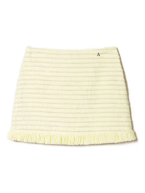 TWINSET bouclé fringed mini skirt