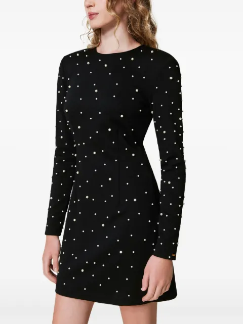 TWINSET pearl-detailing mini dress 242LL2MBB - 1