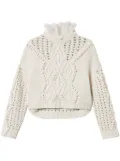 TWINSET open-knit jumper - Neutrals