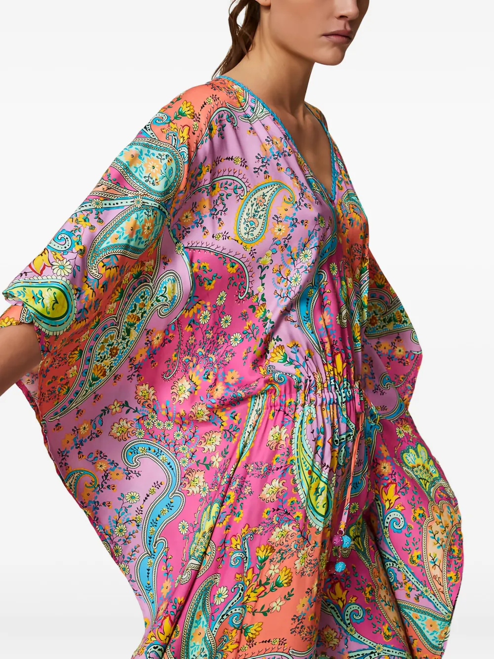 TWINSET Jumpsuit met paisley-print en ruches Roze