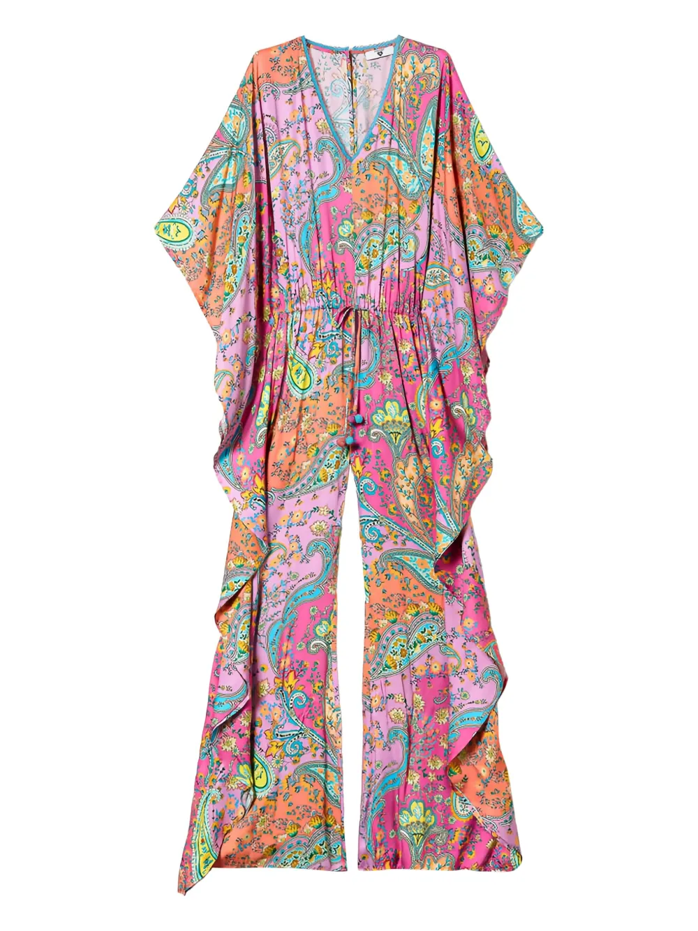 TWINSET paisley-print ruffled jumpsuit | Pink | Image 1