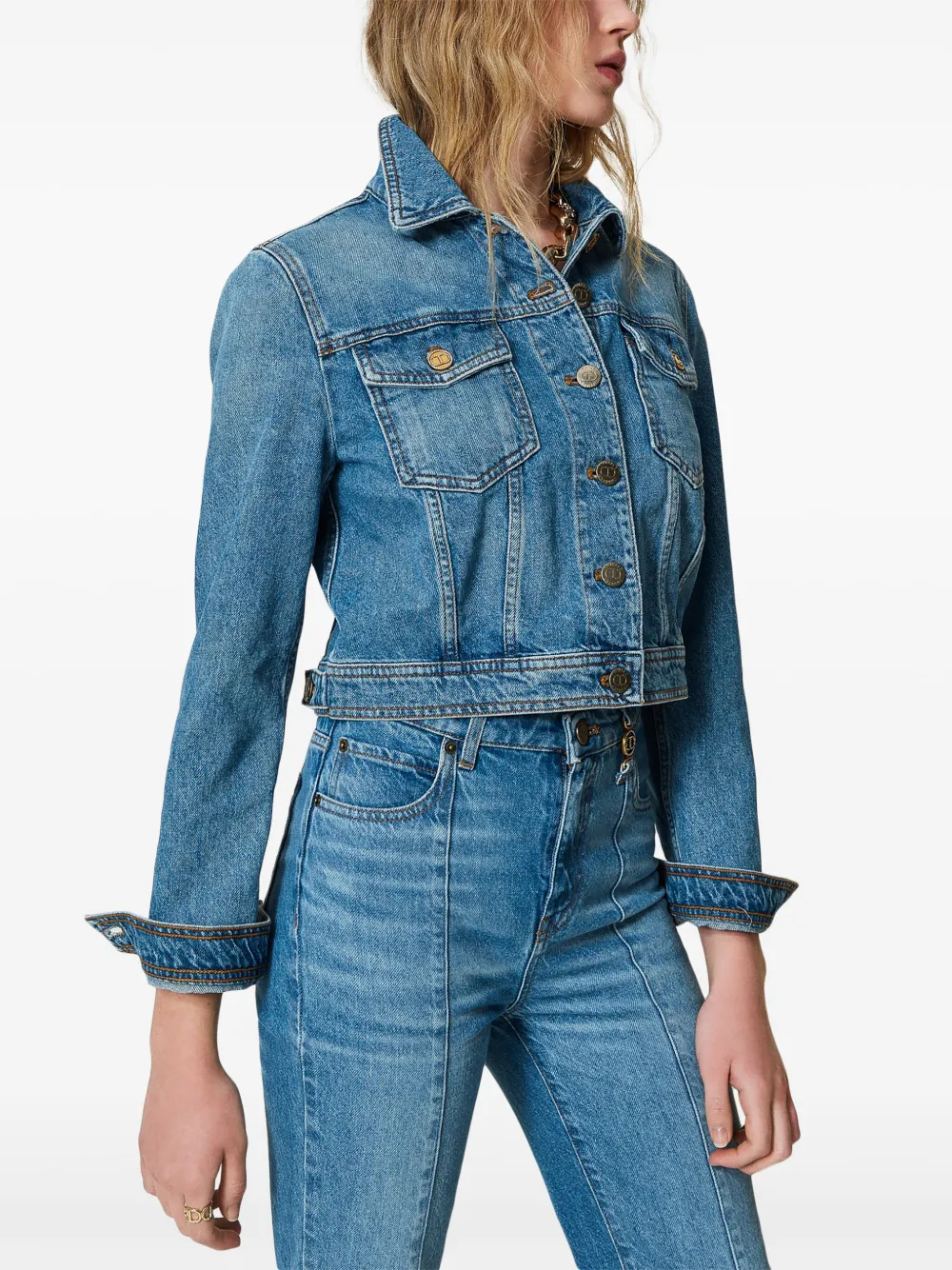 TWINSET Denim jack Blauw
