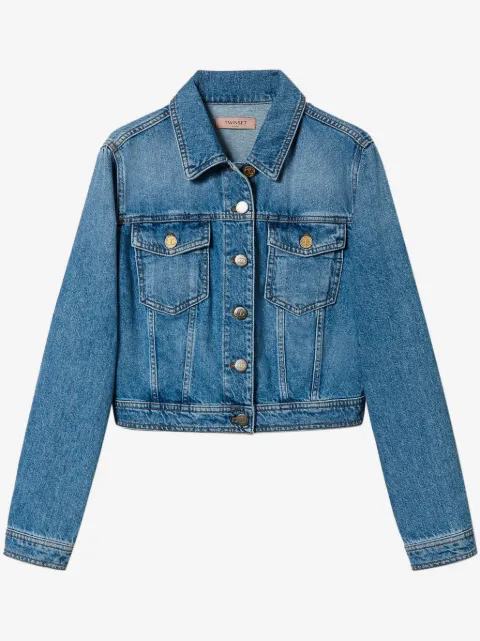 TWINSET veste en jean à poches à rabat