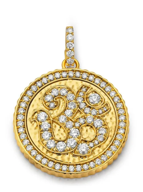 Pendentif en 20ct pavé de diamants - BUDDHA MAMA - Modalova