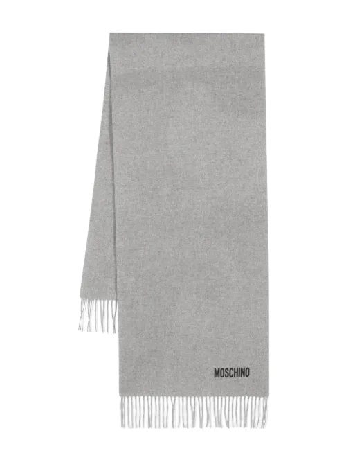 Écharpe à bords frangés - Moschino - Modalova