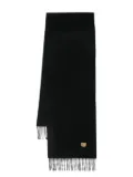 Moschino Teddy Bear-patch scarf - Black