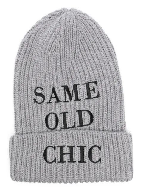 Moschino logo-patch beanie