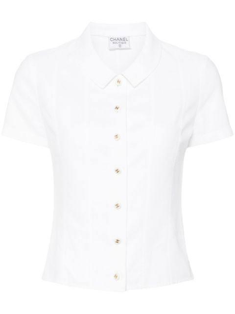 Cheap HOT SALE CHANEL 1990-2000s short sleeves shirt Women