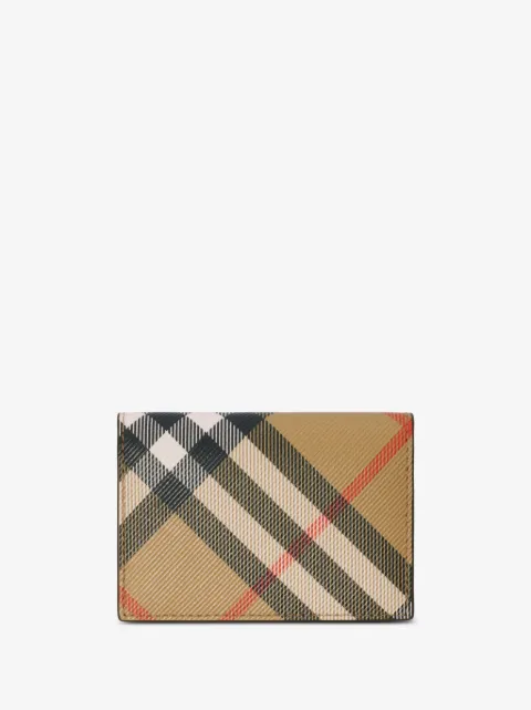 Burberry Check folding card case