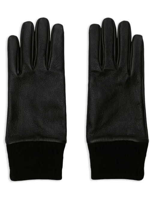Gants en cuir à bords nervurés - Burberry - Modalova