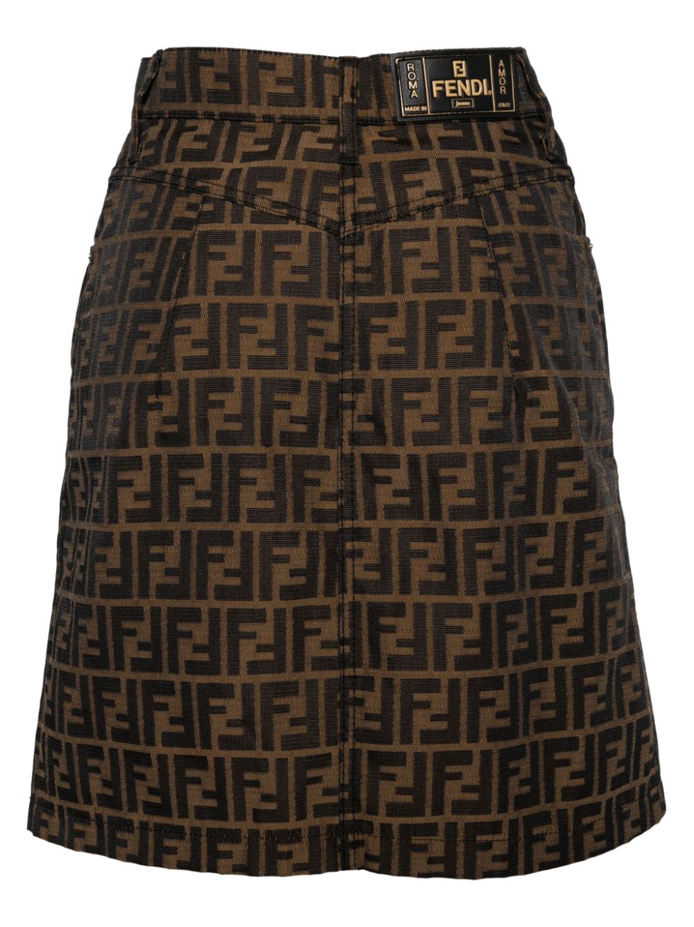 Fendi Pre-Owned 1990-2000s rok met Zucca patroon - Bruin