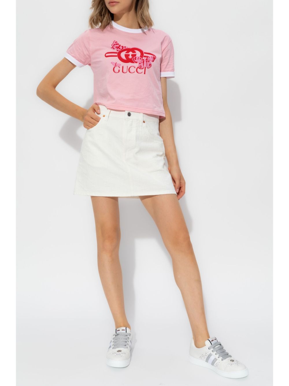 Gucci cotton-jersey t-shirt - Roze