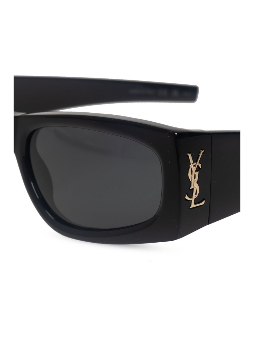 Saint Laurent Eyewear Zonnebril met rechthoekig montuur Zwart