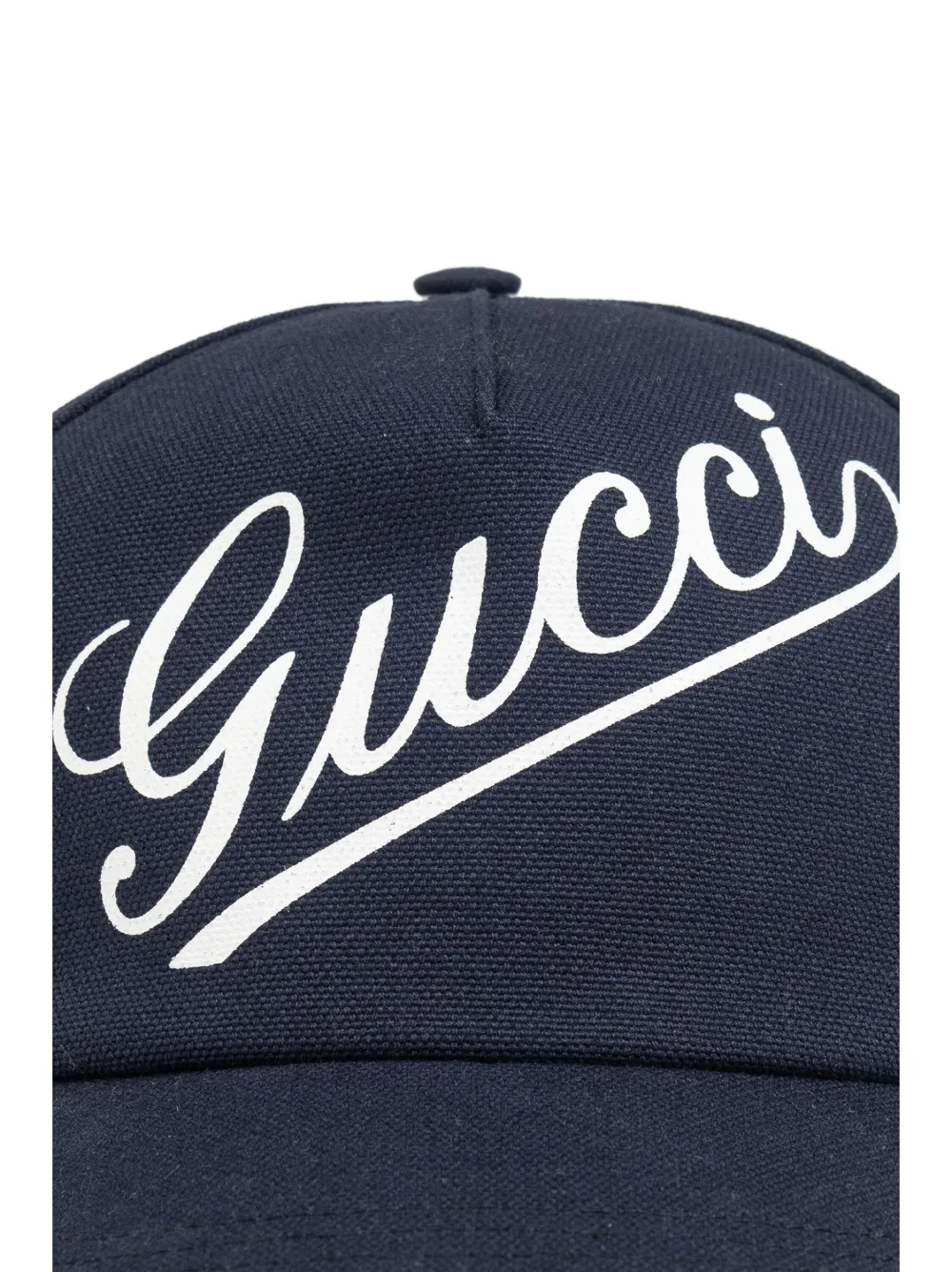 Gucci Script Baseball Cap In Blau