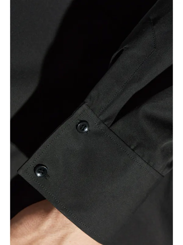 Saint Laurent コットンポプリン シャツ | ブラック | FARFETCH JP