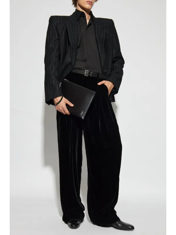 Saint Laurent Cotton Poplin Shirt | Black | FARFETCH