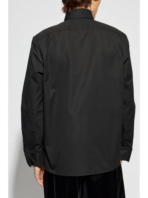 Saint Laurent コットンポプリン シャツ | ブラック | FARFETCH JP