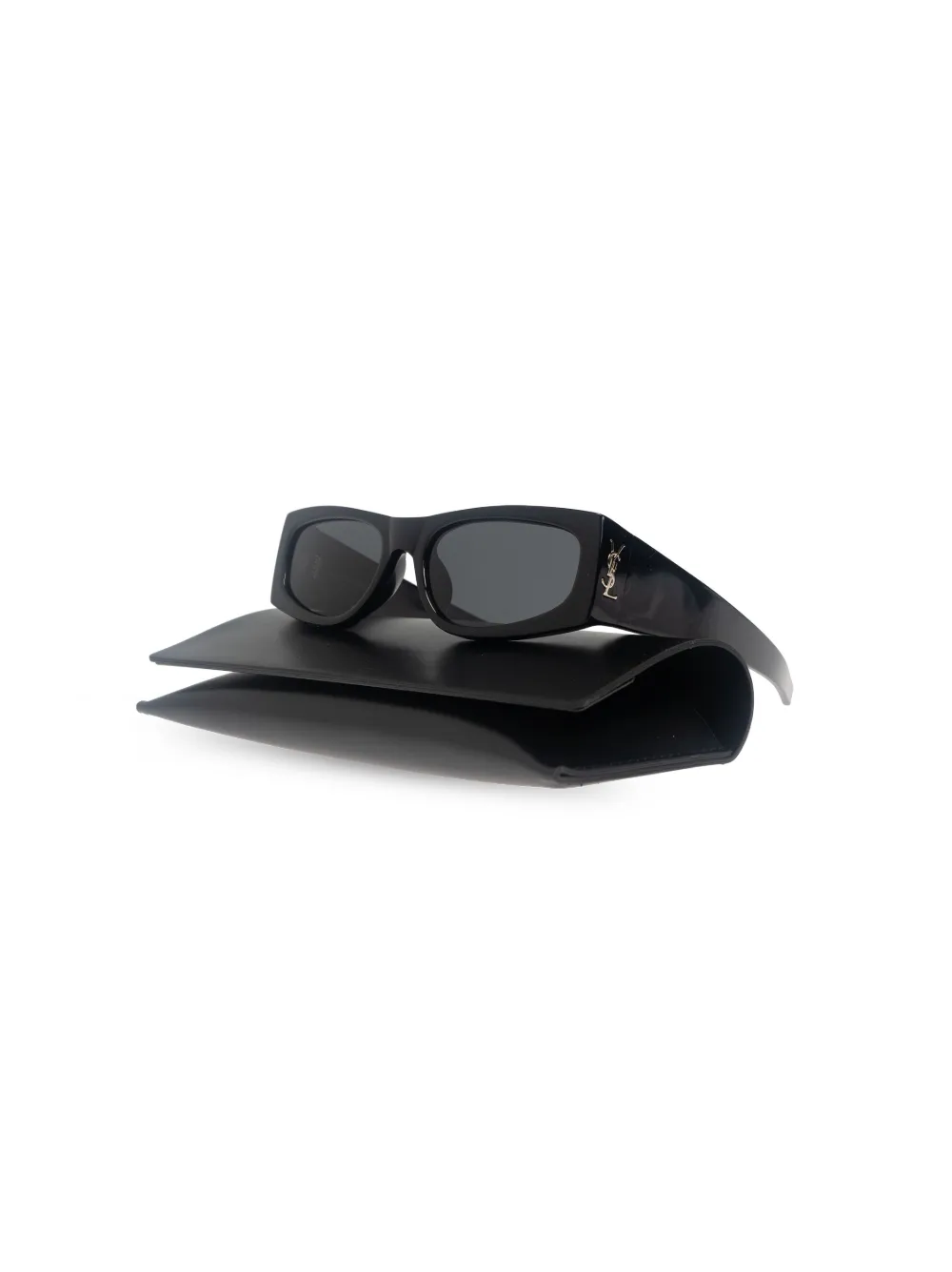 Saint Laurent Eyewear Zonnebril met rechthoekig montuur Zwart