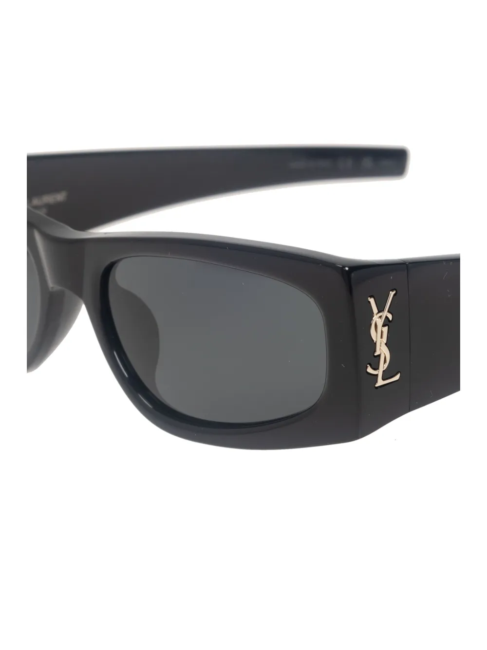 Saint Laurent Eyewear Zonnebril met rechthoekig montuur Zwart