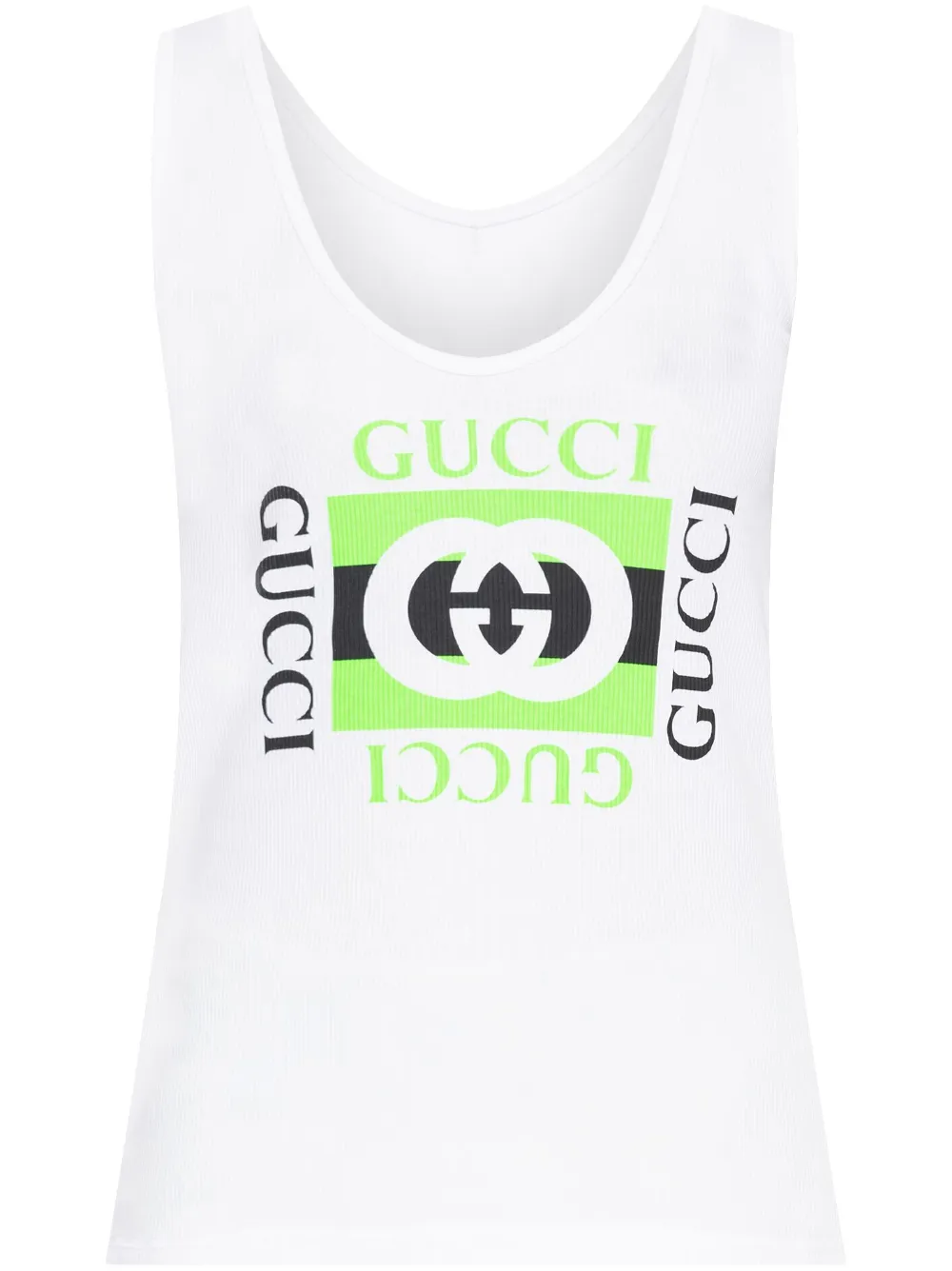 Gucci Katoenen tanktop met GG-logo Wit