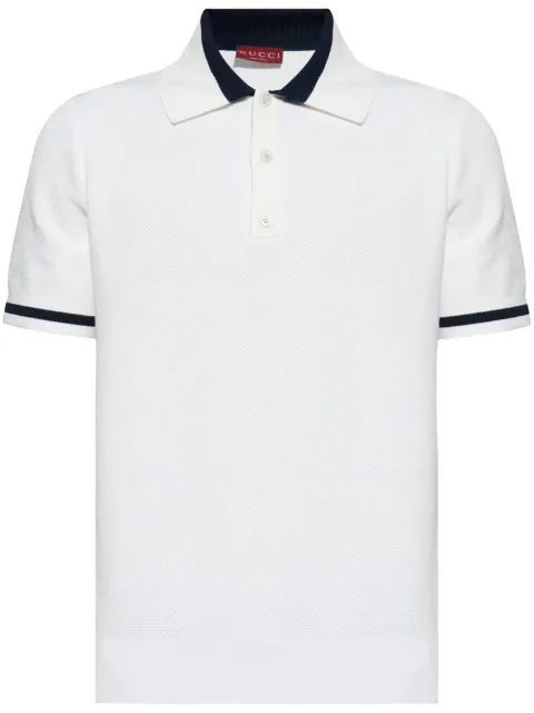 Gucci playera tipo polo con ribete en contraste