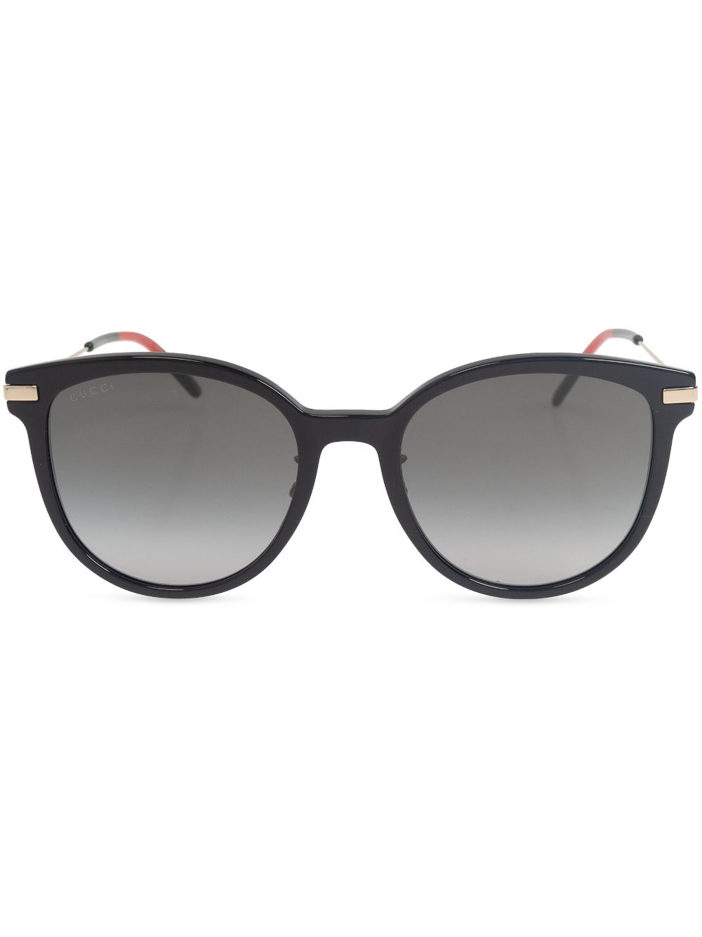 Shop Gucci Cat-eye Frame Sunglasses In Schwarz