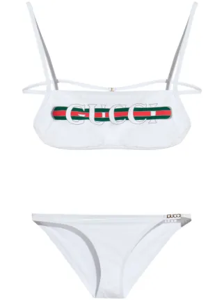 Gucci Gucci print stretch jersey Bikini White FARFETCH UK