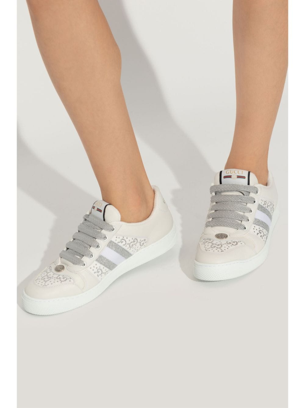 Shop Gucci Screener Sneaker In White