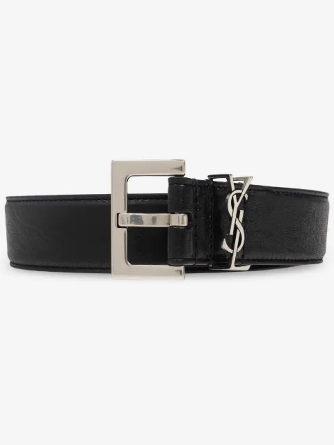 Saint Laurent logo-plaque belt