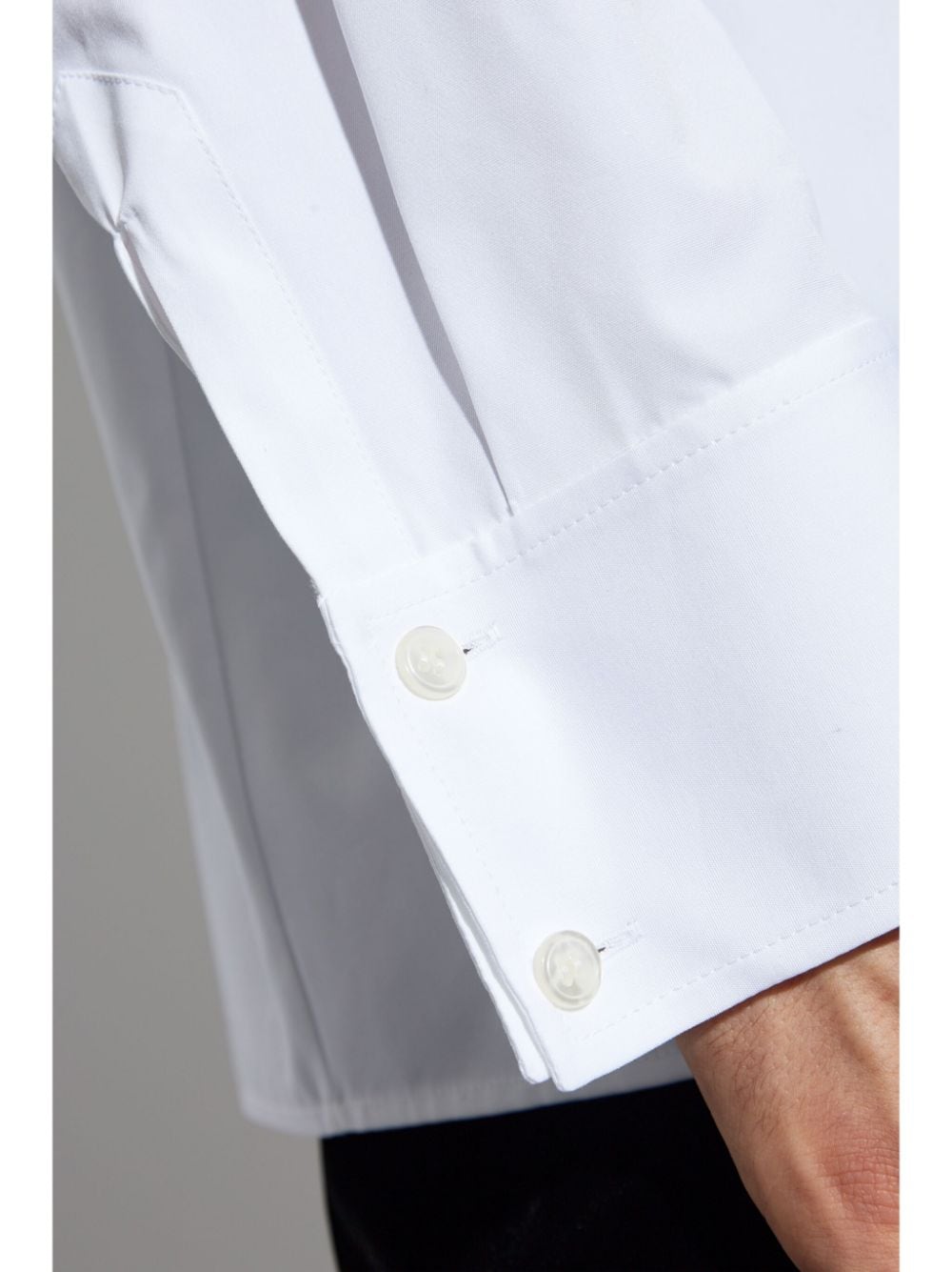 Shop Saint Laurent Cotton Poplin Shirt In White