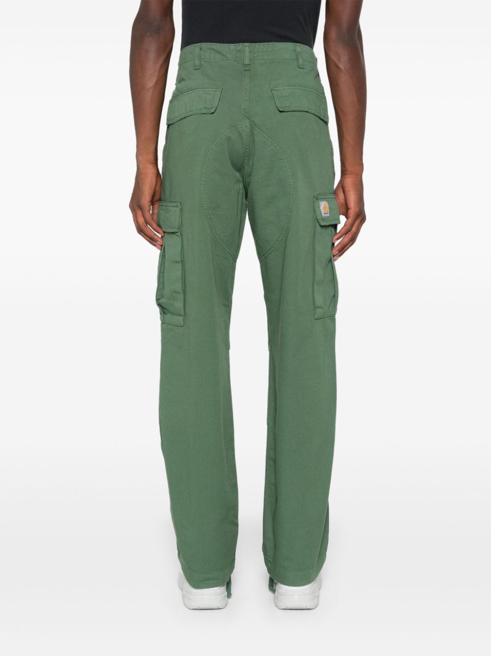 Shop Carhartt Logo-patch Cargo Pants In Green