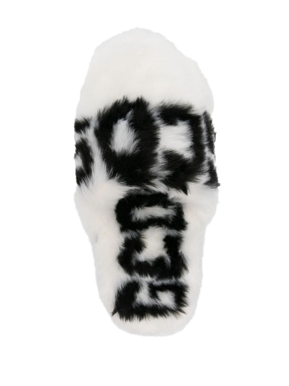 Shop Gcds Faux-fur Slippers In White