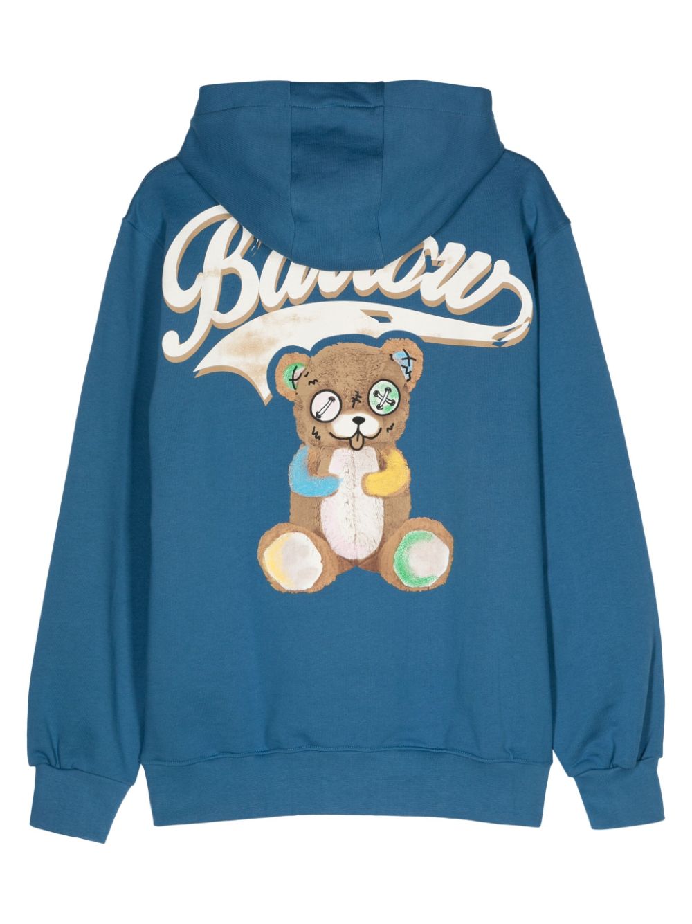 Shop Barrow Logo-print Hoodie In Blue