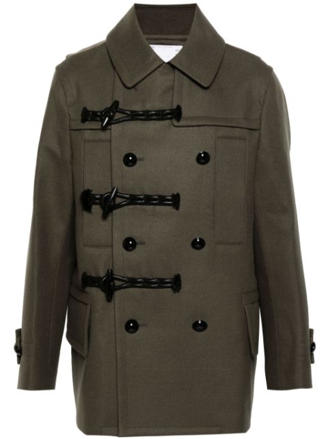 sacai wool duffle coat