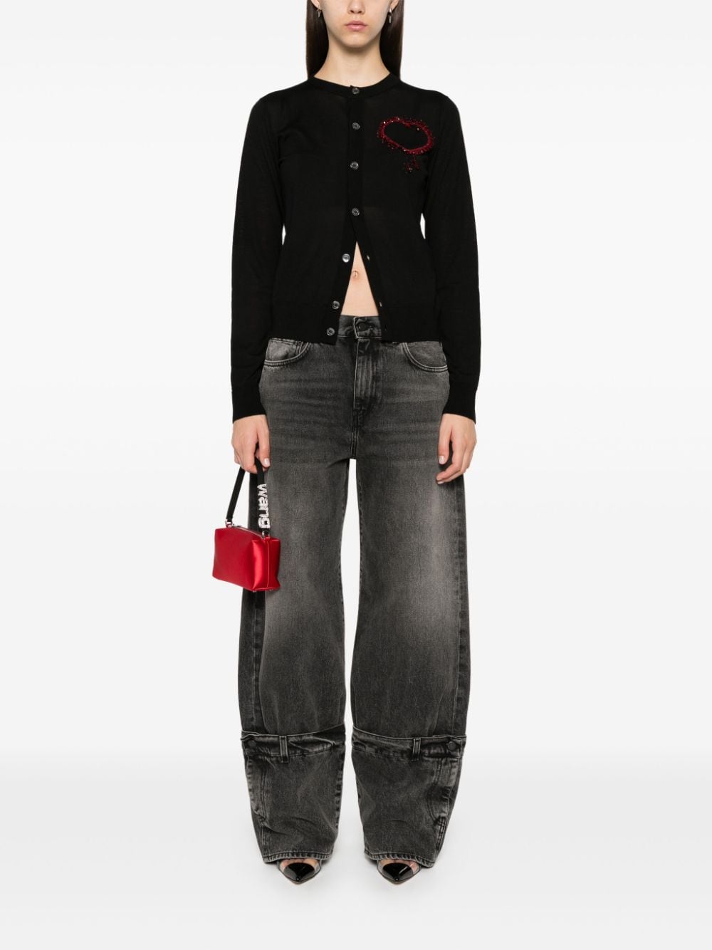 DSQUARED2 Vest met kralenhart - Zwart