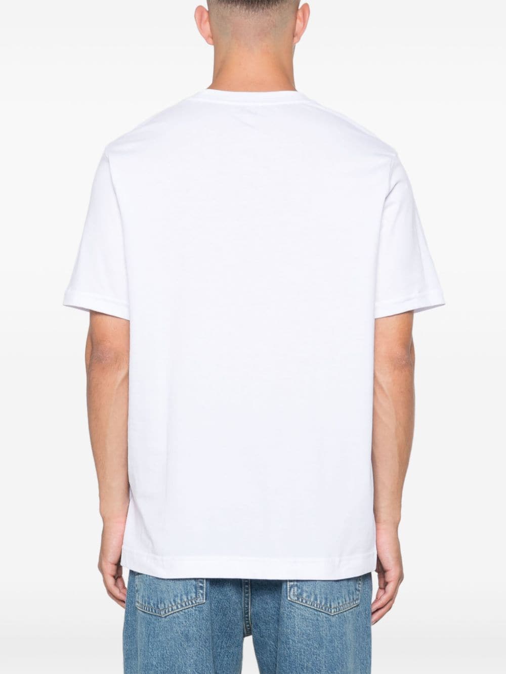 Shop Calvin Klein Logo-print T-shirt In White