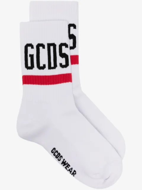 GCDS intarsia-logo crew socks