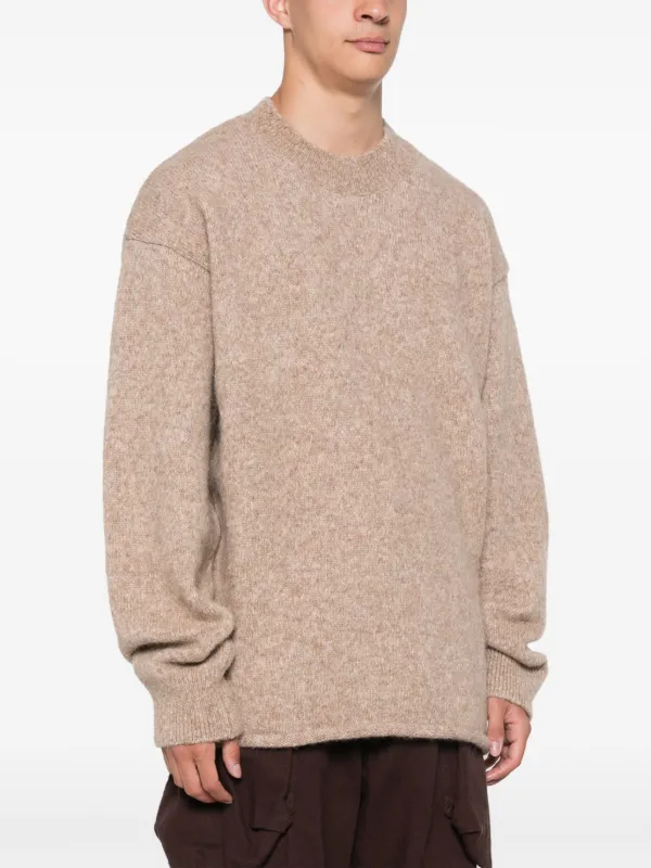 Jacquemus intarsia-knit Logo Sweater | Neutrals | FARFETCH